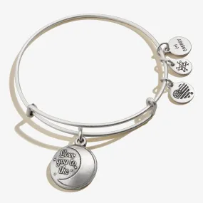 Love You to The Moon Charm Bangle