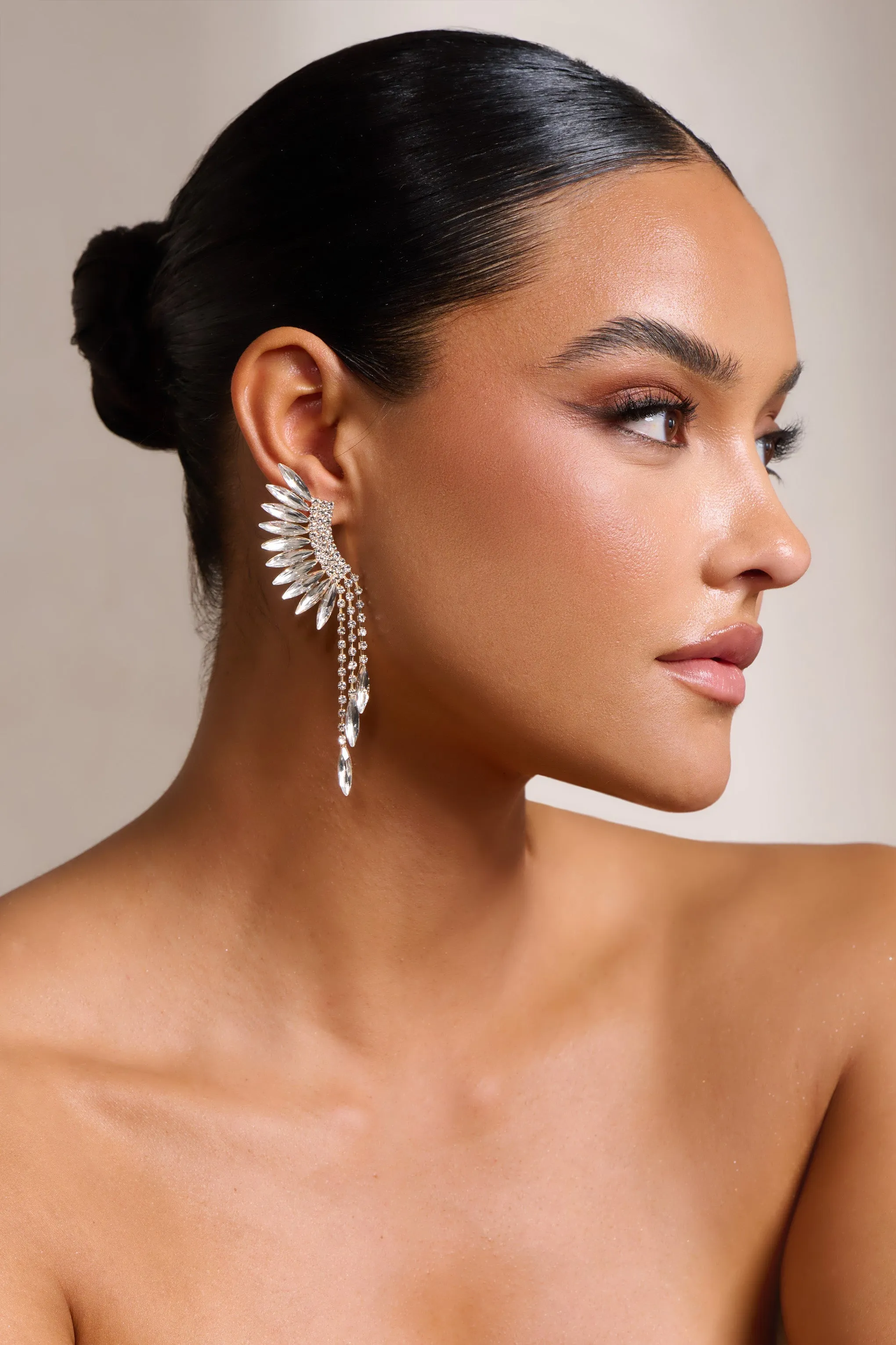 Macie | Silver Tiered Drop Earrings