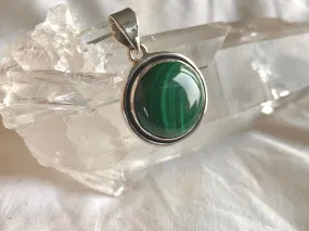 Malachite Brea Pendant - Round