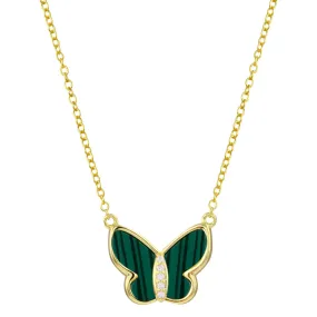 Malachite Butterfly Necklace