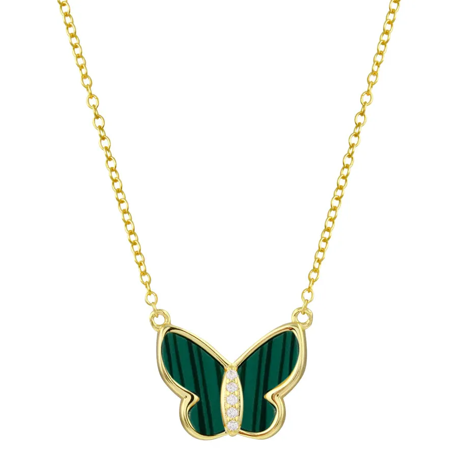 Malachite Butterfly Necklace