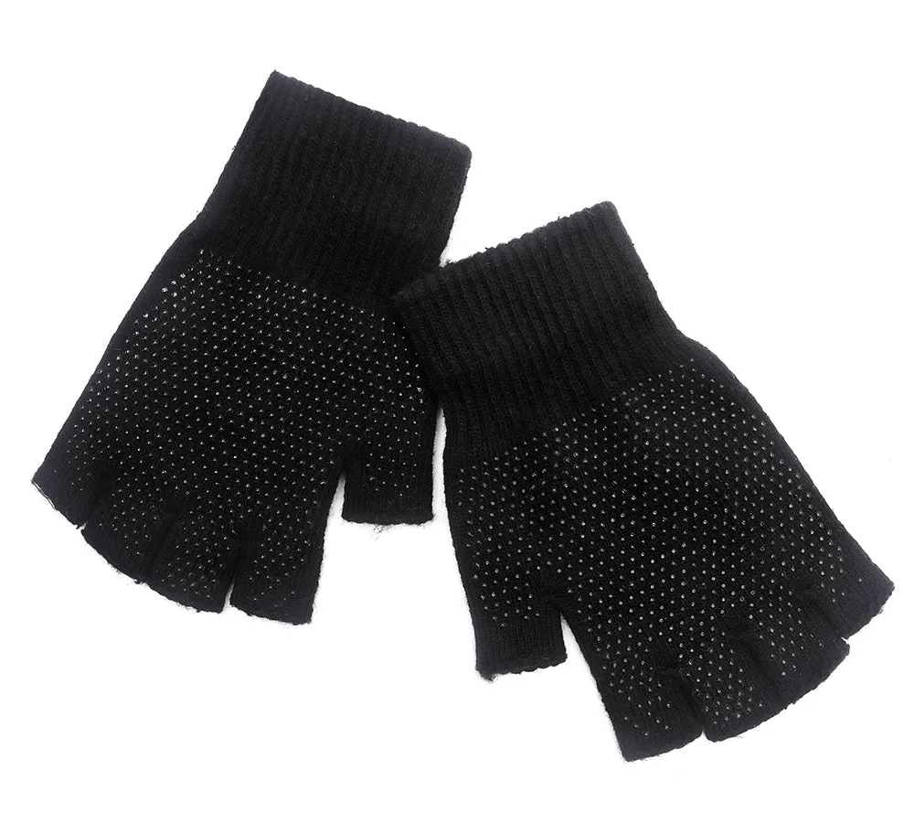 Mens Fingerless Gloves With Non Slip Dots