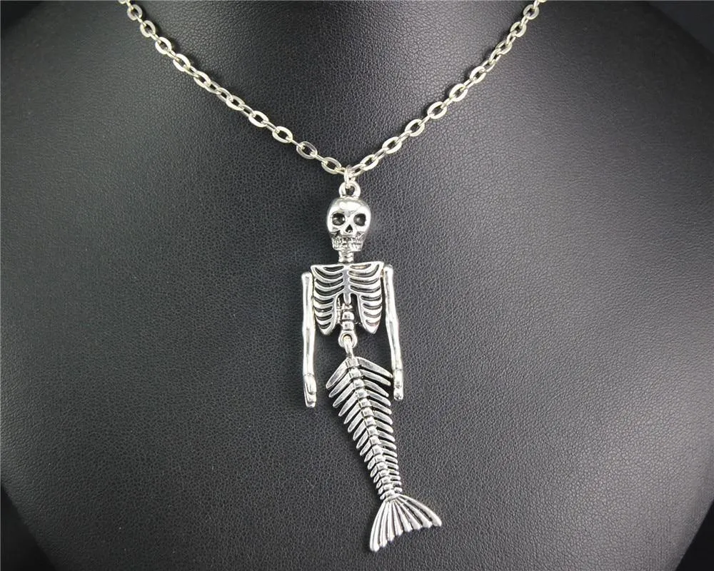 Mermaid Skeleton Necklace