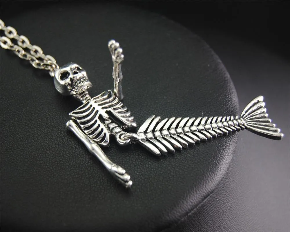 Mermaid Skeleton Necklace