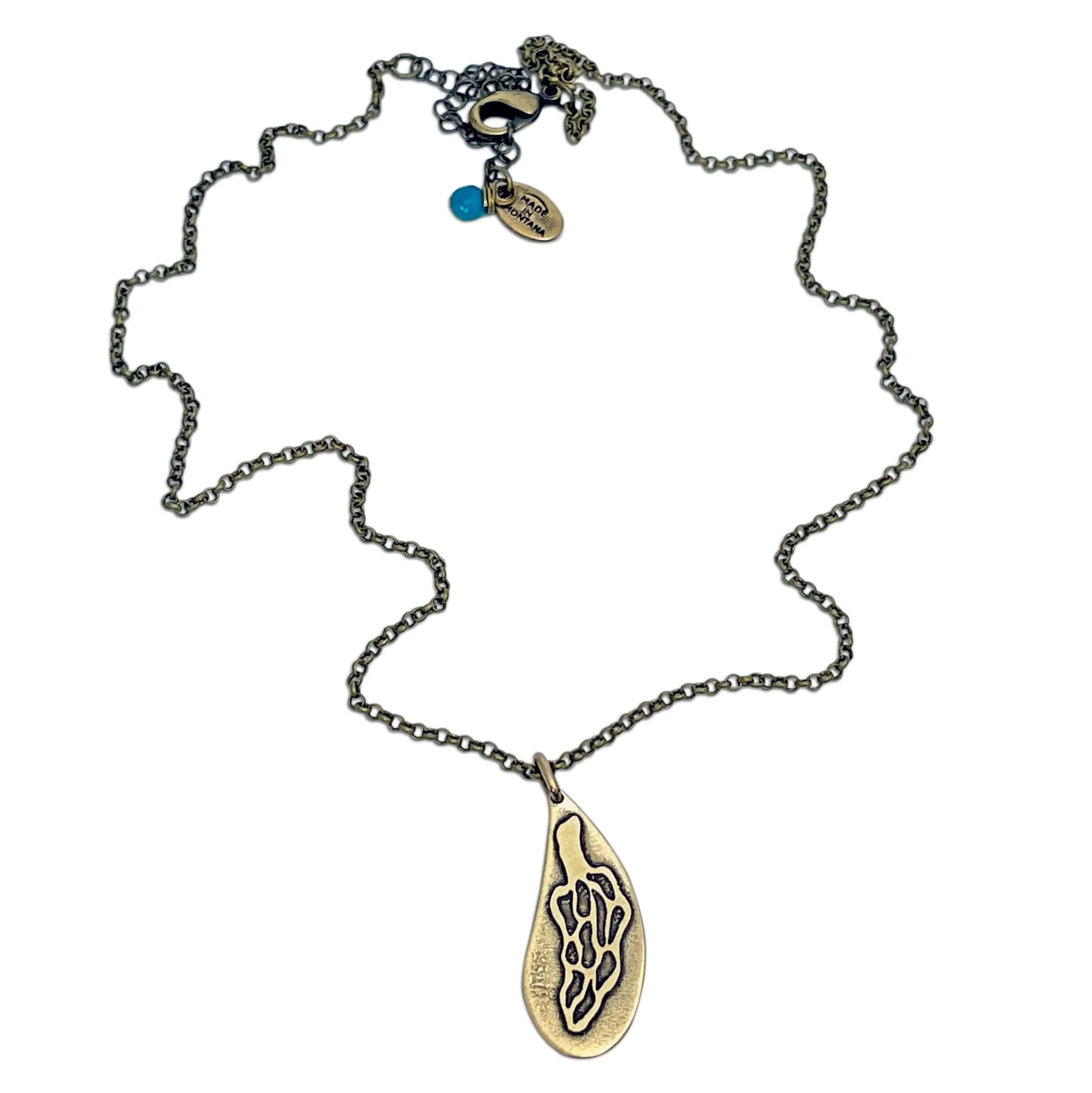 Morel Mushroom Necklace