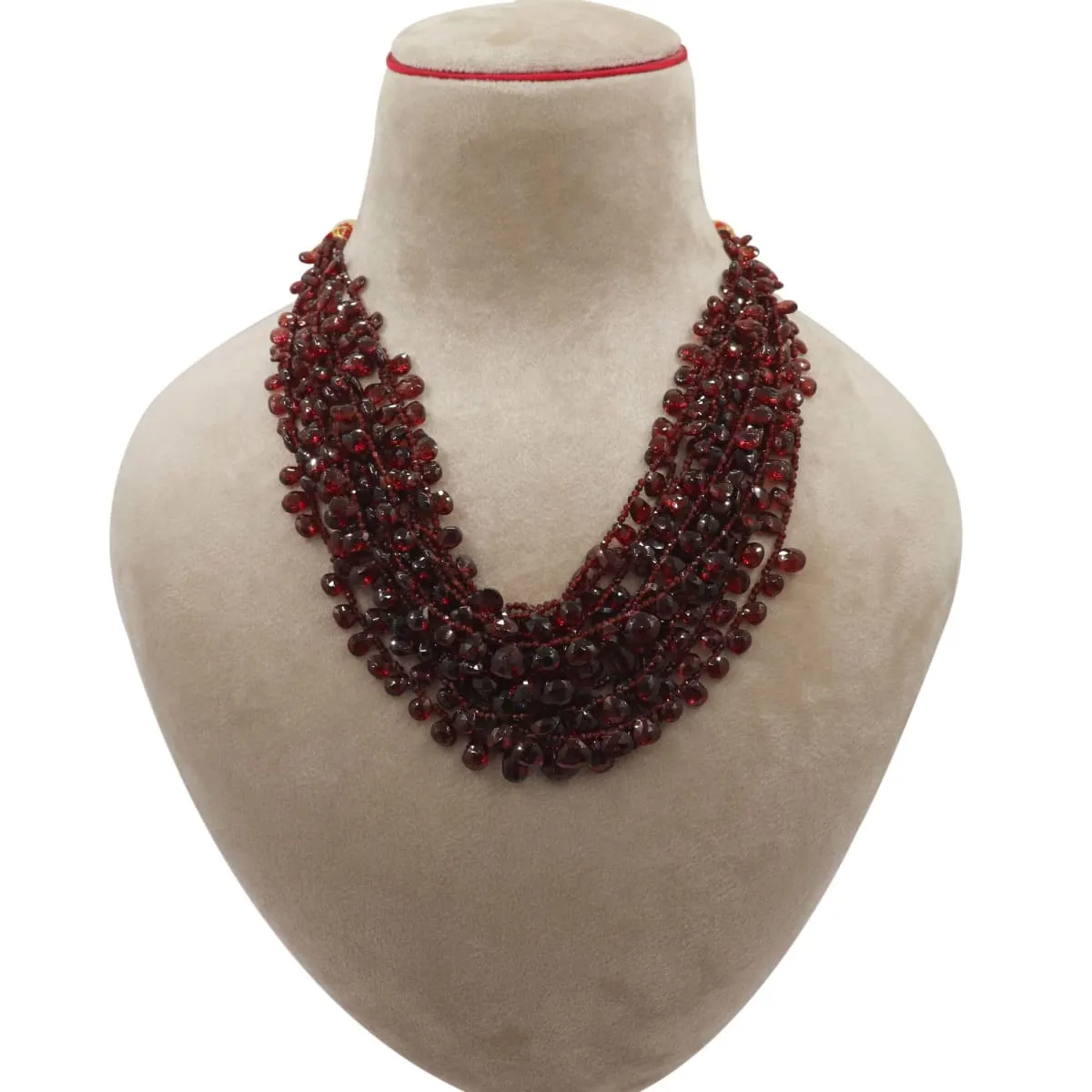 Natural Garnet Necklace Jewelry Design By Surabhi