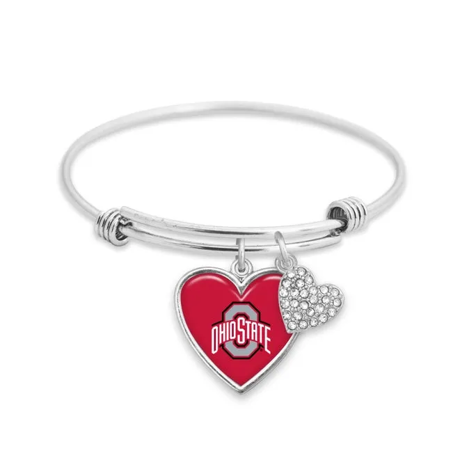 Ohio State Buckeyes Bangle Charm Bracelet