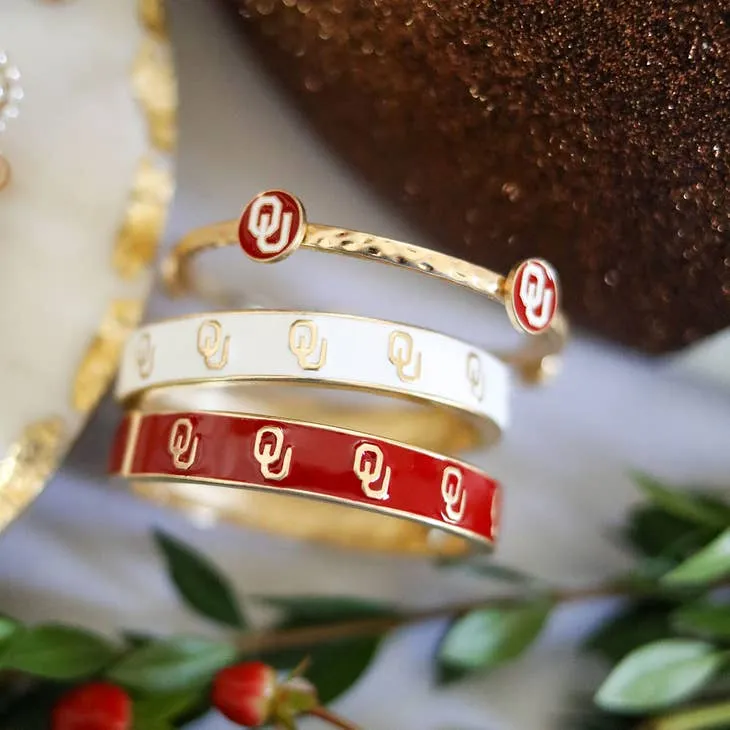 Oklahoma Sooners Enamel Claudia Bangle