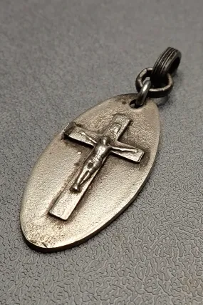 OVAL CROSS TAG PENDANT