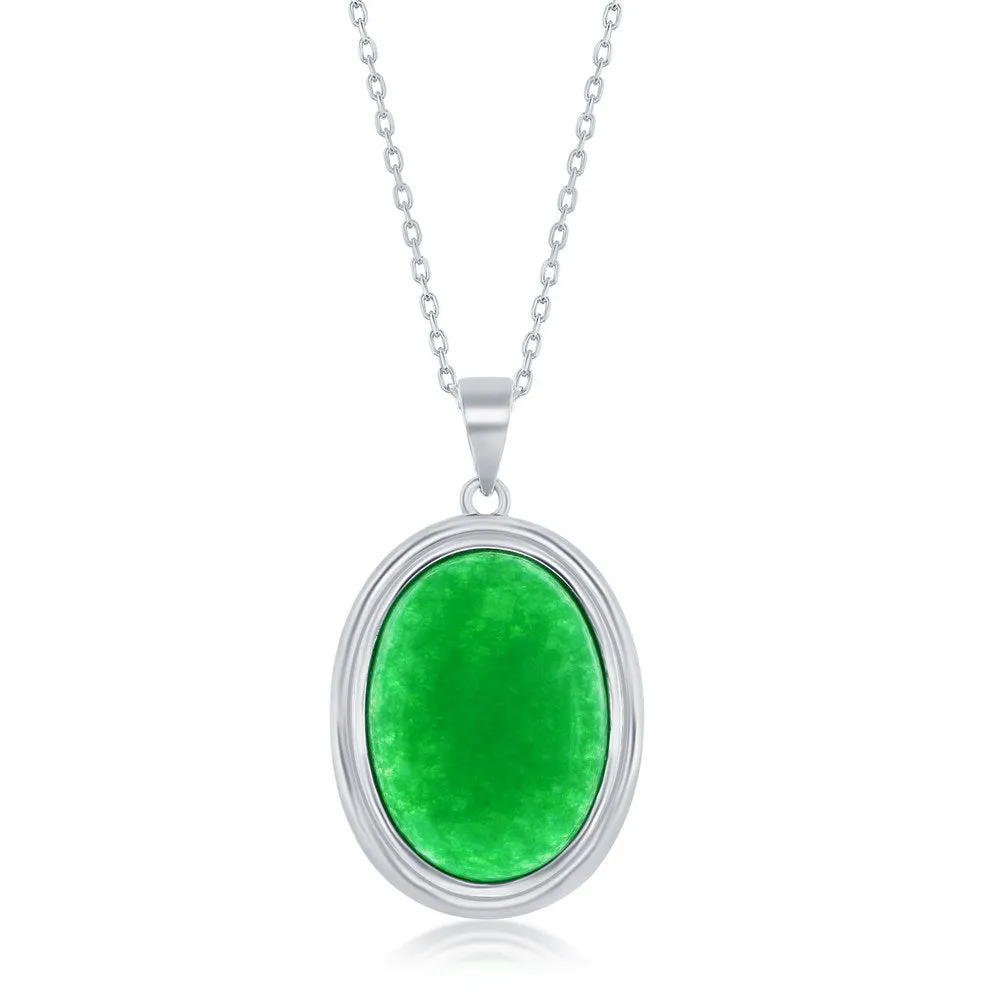 Oval Jade Pendant