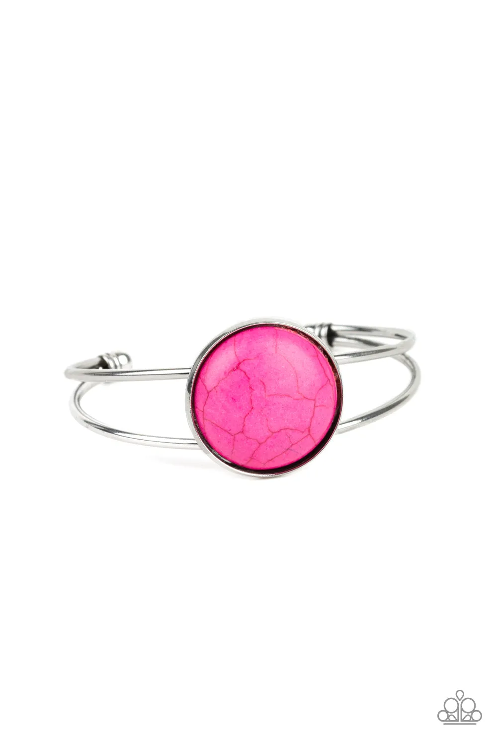 Paparazzi Bracelet ~ Sandstone Serenity - Pink Cuff Bracelet