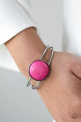 Paparazzi Bracelet ~ Sandstone Serenity - Pink Cuff Bracelet