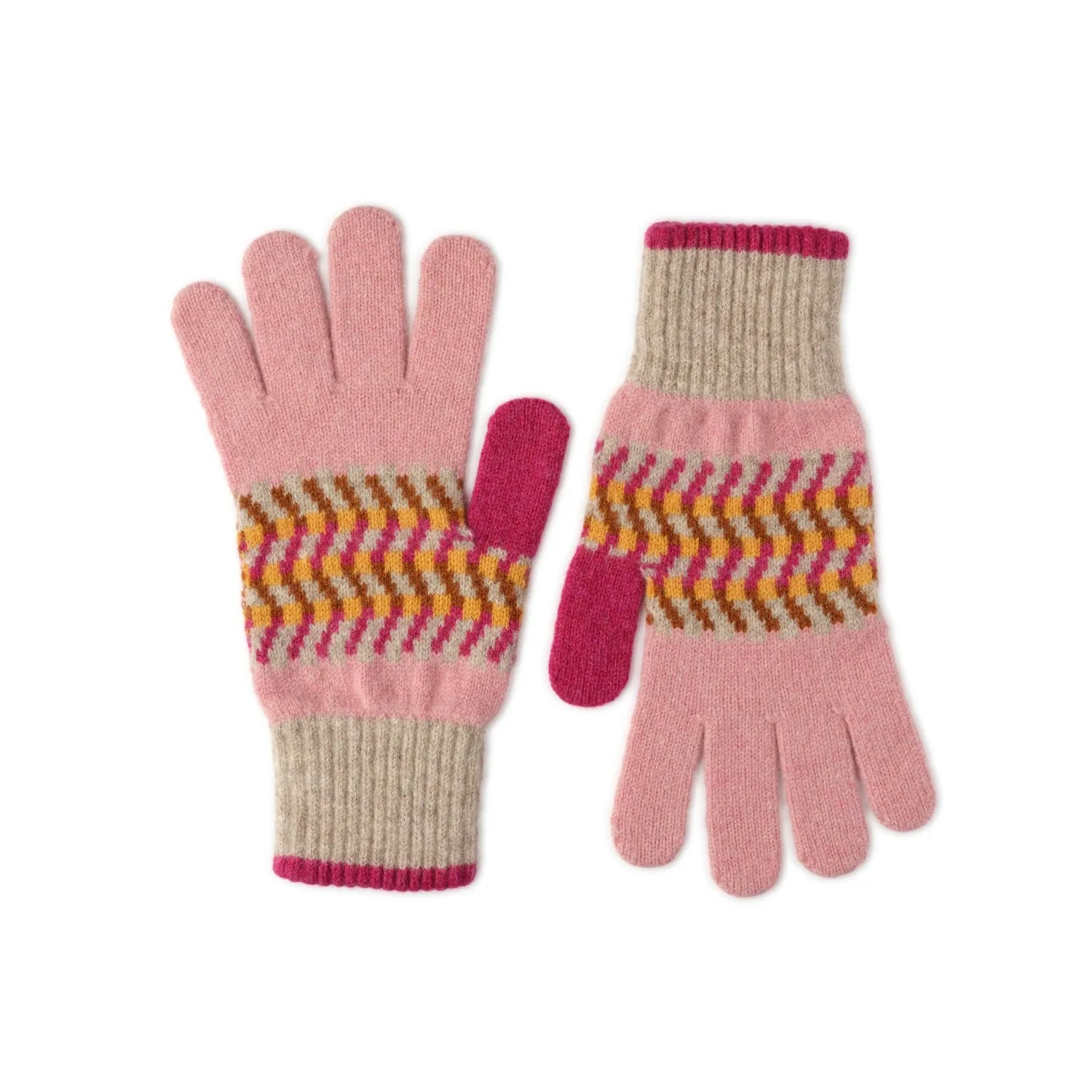 Patterned Ladies Wool Gloves | Corra | Lomond