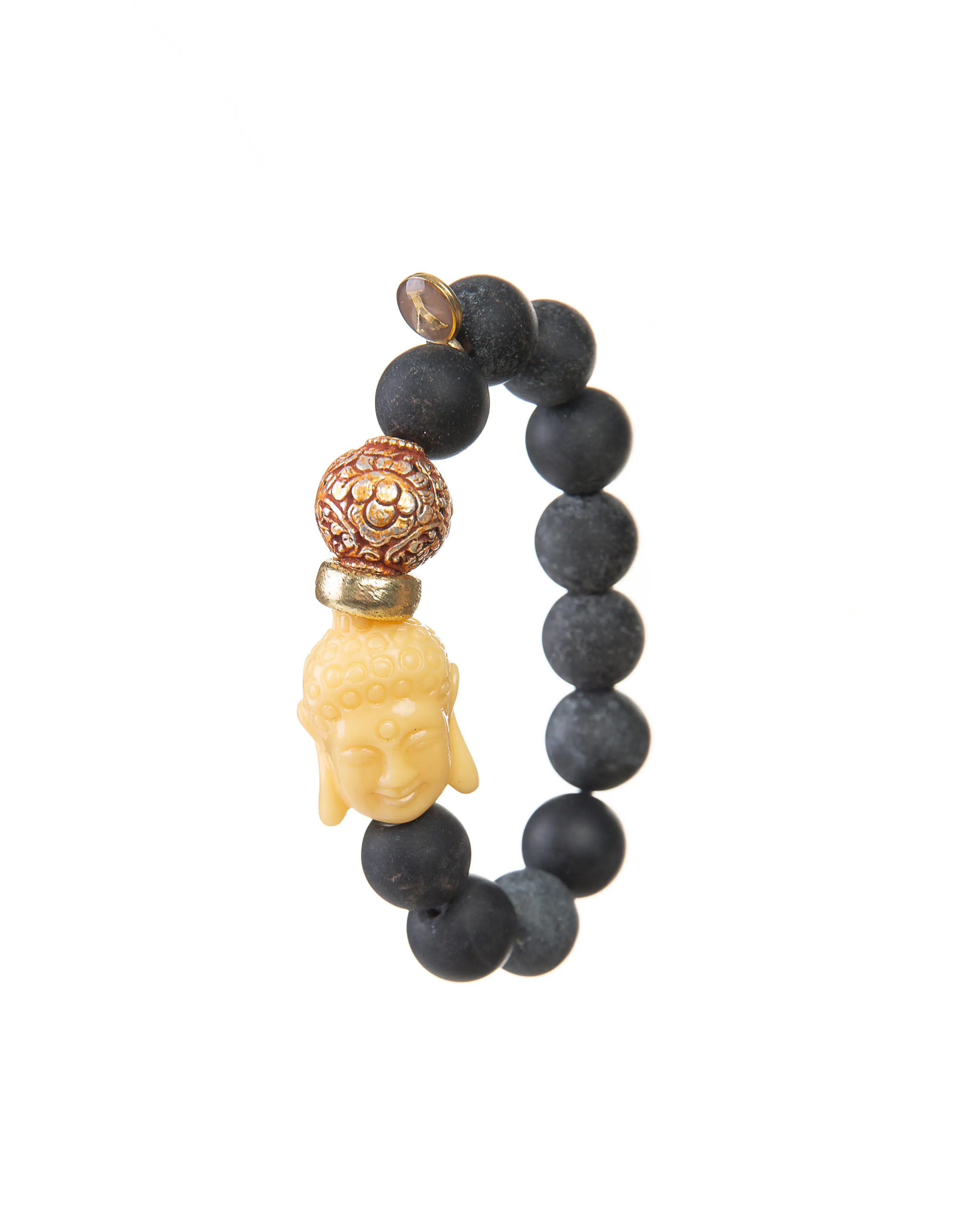 Peace Bracelet (Black Lava Buddha Bracelet)