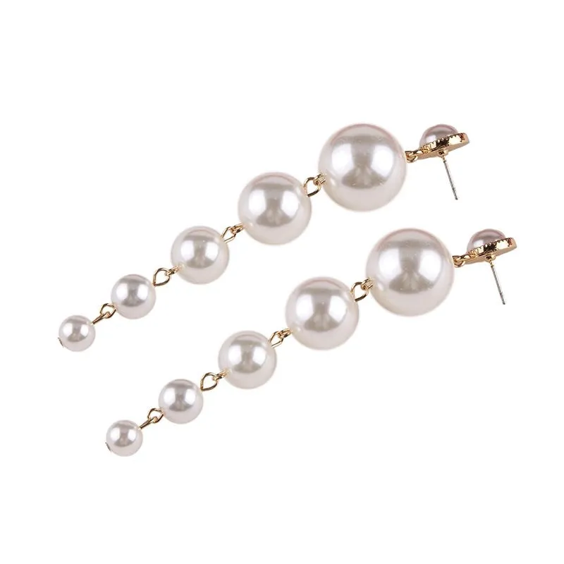 PETRA PEARLS LONG DROP EARRINGS