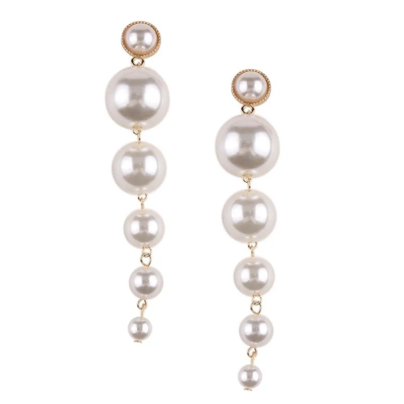 PETRA PEARLS LONG DROP EARRINGS