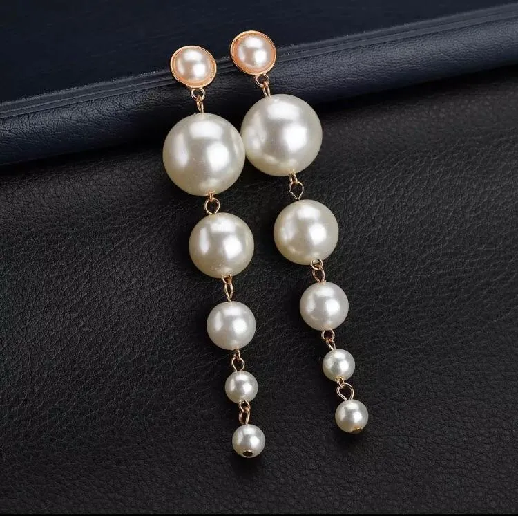 PETRA PEARLS LONG DROP EARRINGS