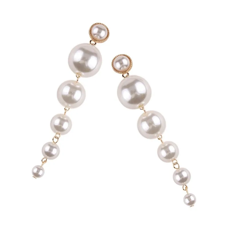 PETRA PEARLS LONG DROP EARRINGS