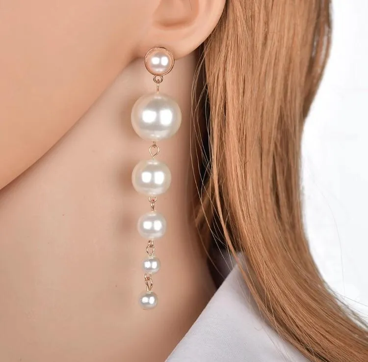 PETRA PEARLS LONG DROP EARRINGS