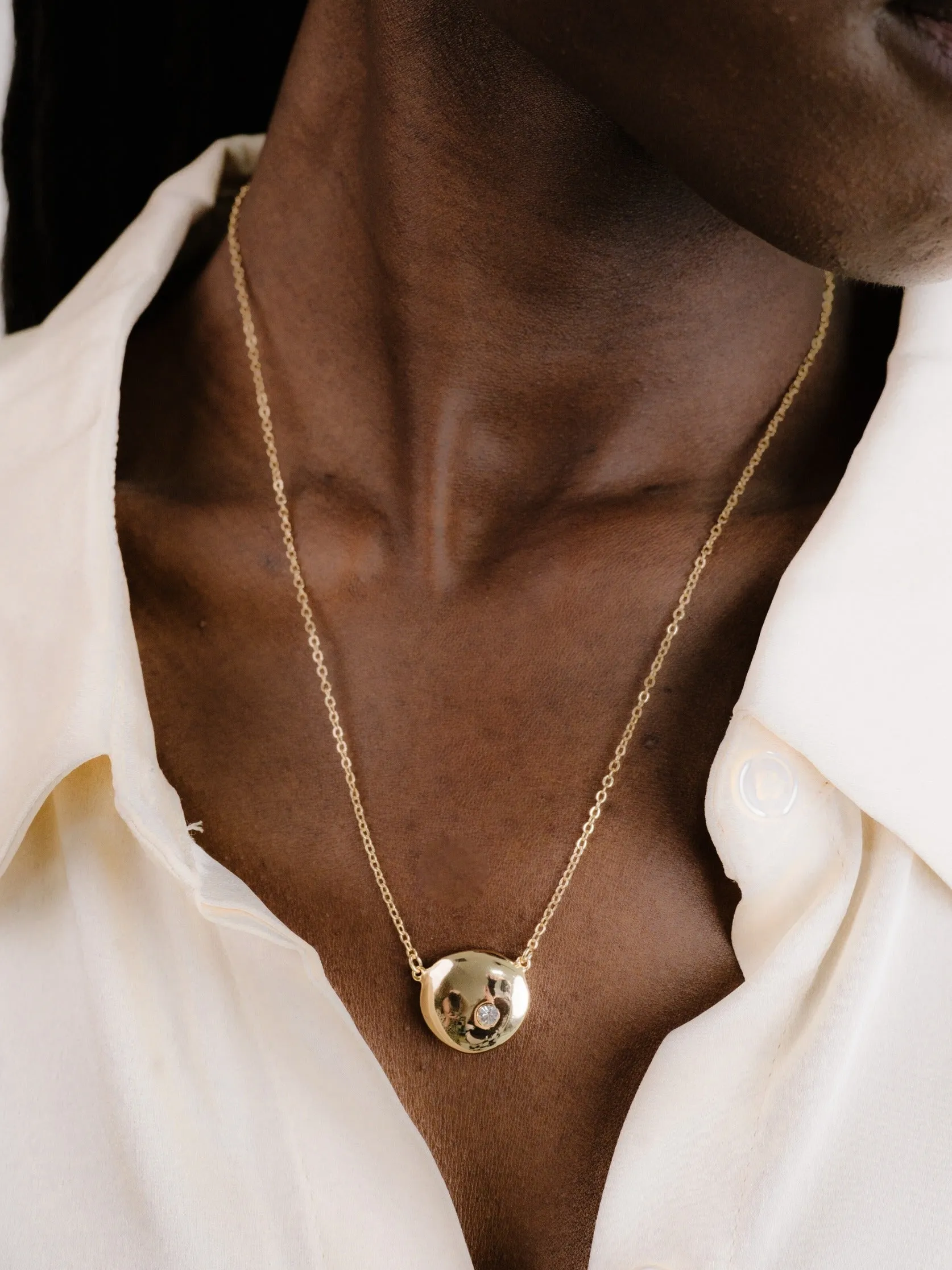 Polished Pebble Pendant Necklace