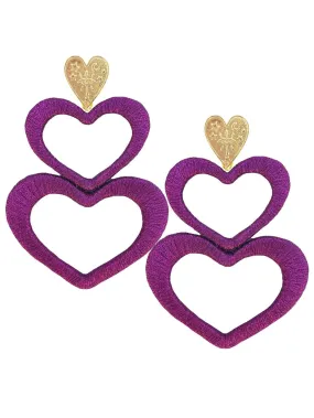 Purple Love Earrings