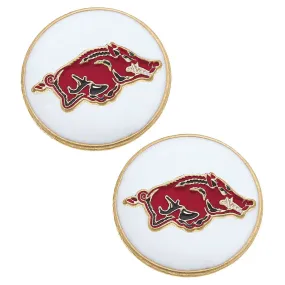 Razorback Jewelry | Arkansas Razorback Disc Stud Earrings