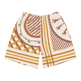 Scarf Print Premium Unisex Shorts- Cream