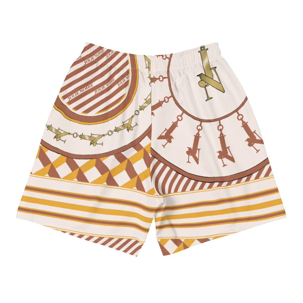 Scarf Print Premium Unisex Shorts- Cream