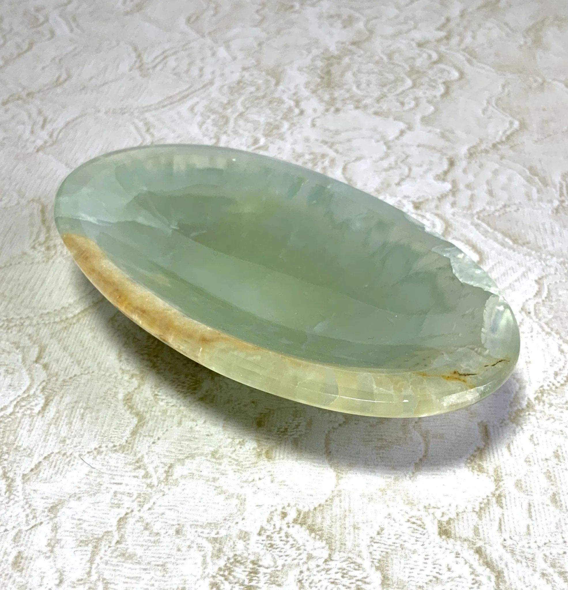 Sea Green Aquatine Onyx Jewelry Dish