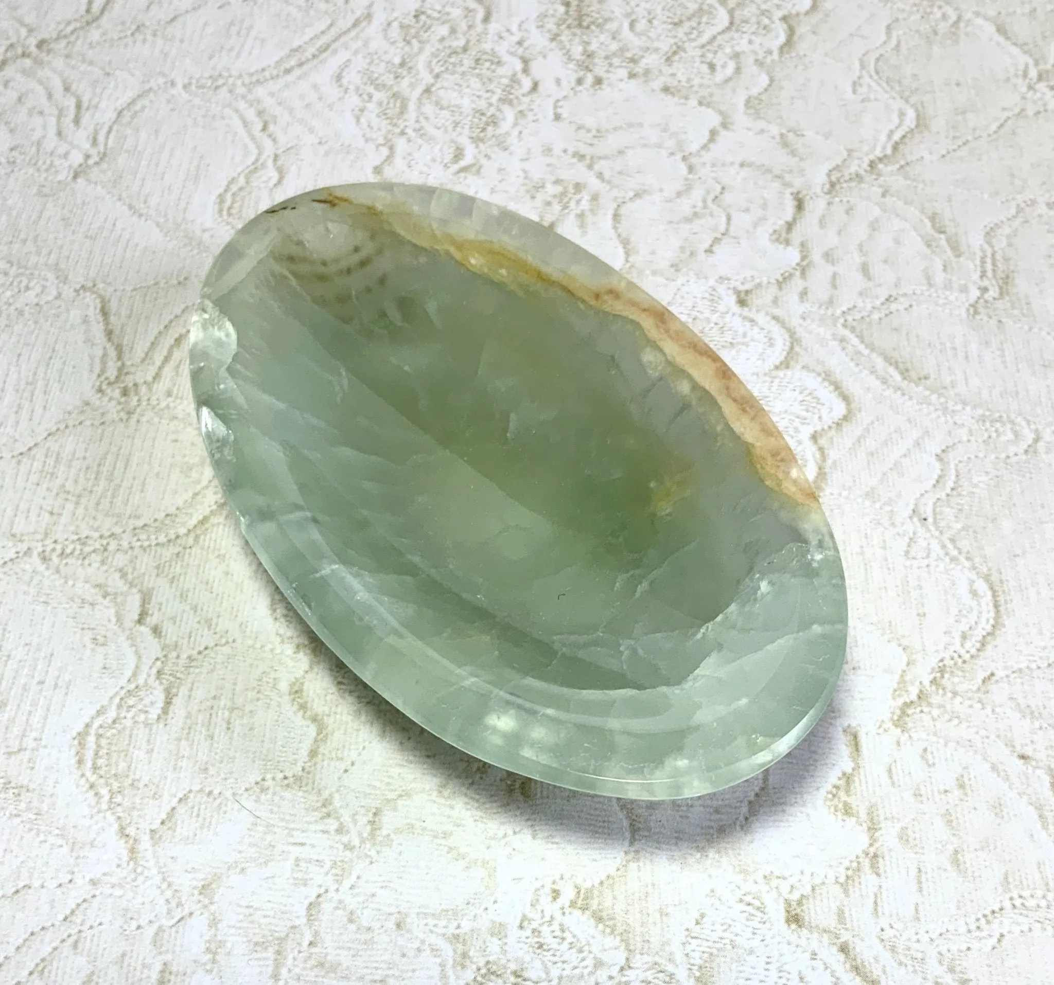 Sea Green Aquatine Onyx Jewelry Dish