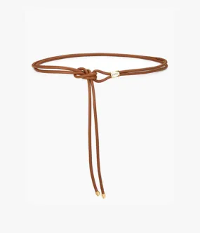 SILVIA BELT- COGNAC/GOLD