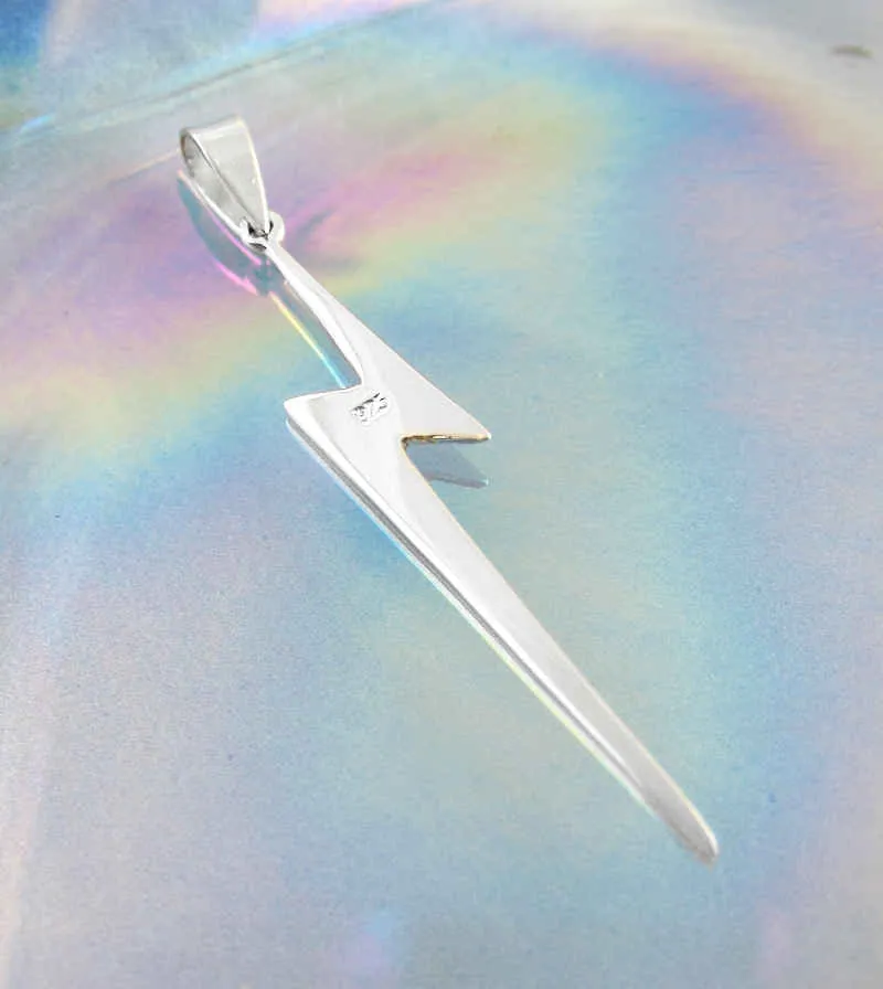 Sleek Lightning Bolt Pendant