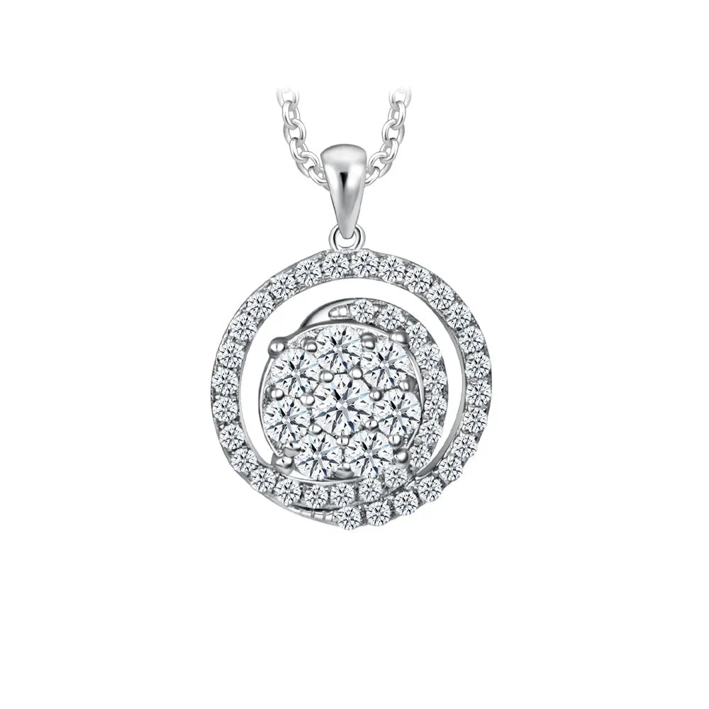 Spiral Diamond Pendant