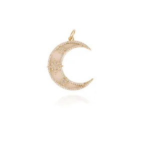 Starry Moon Pendant | Ivory