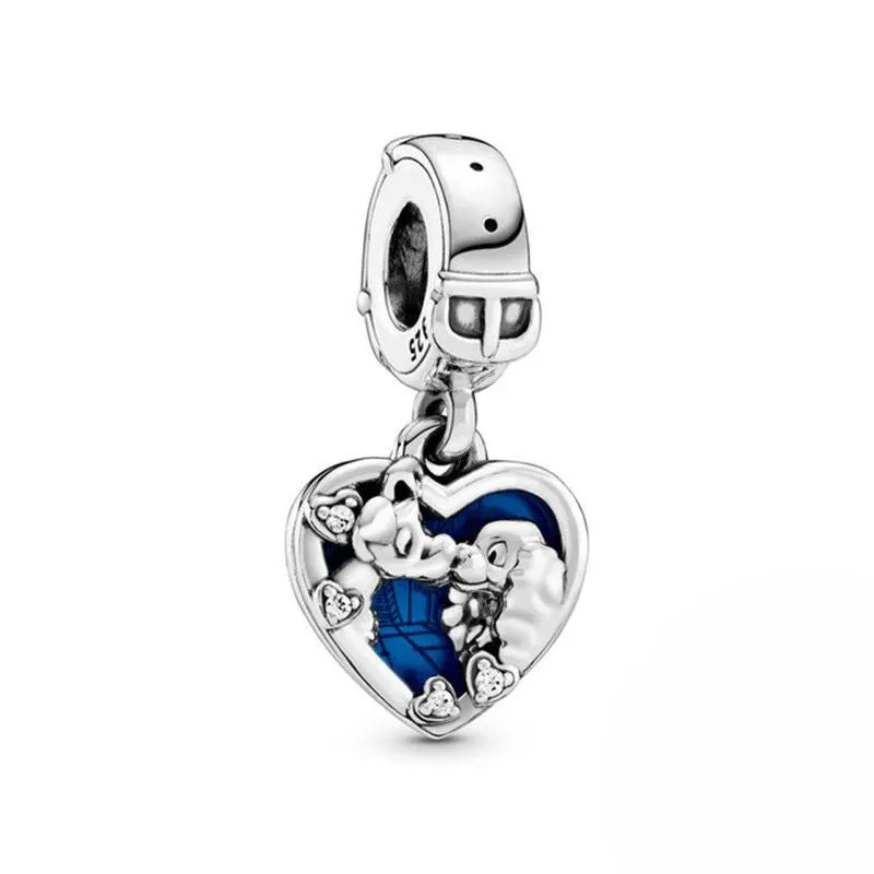 Sterling Silver Classic Cartoon Pandora Charms Fit Jewelry