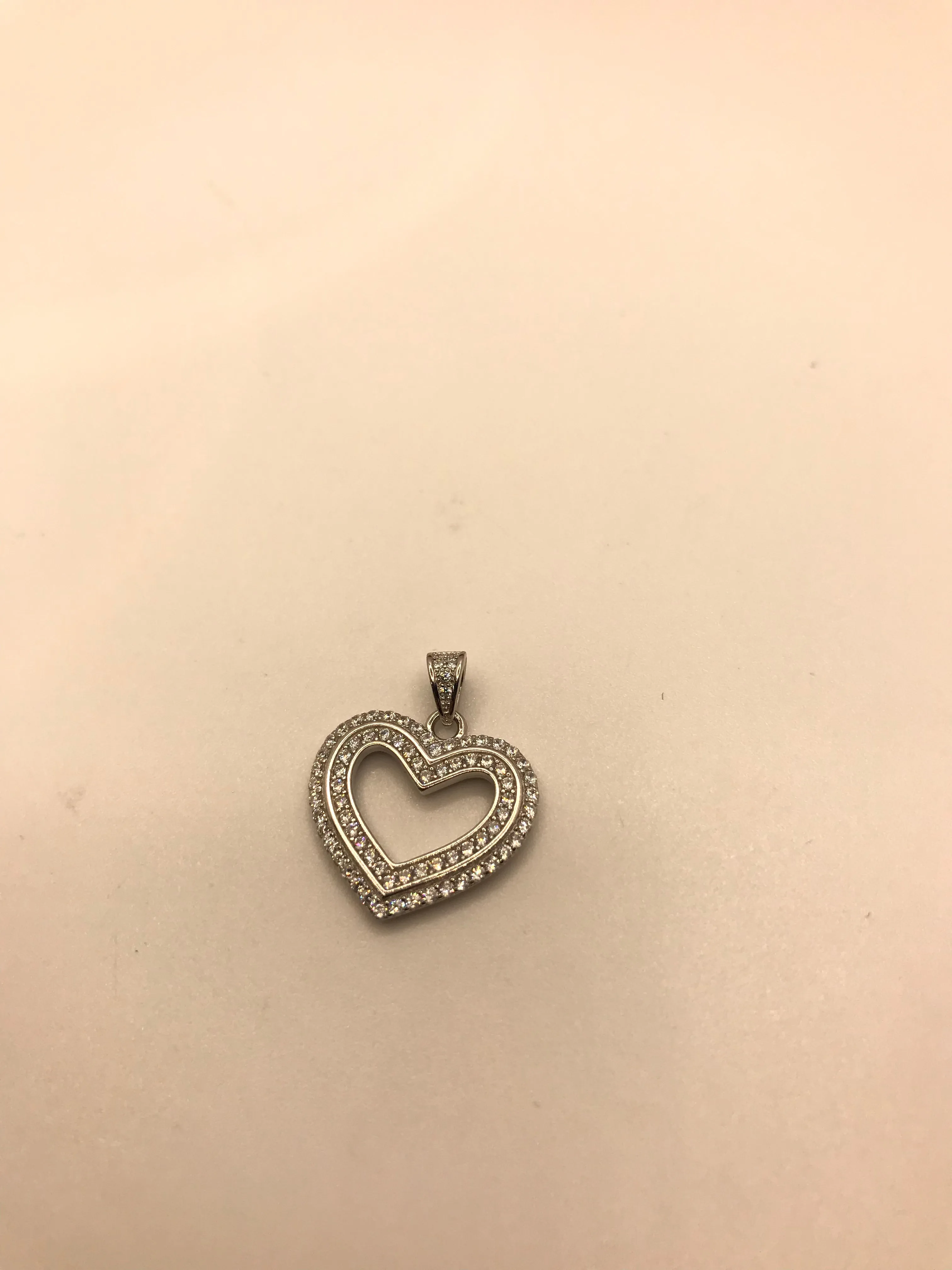 Sterling silver heart pendant