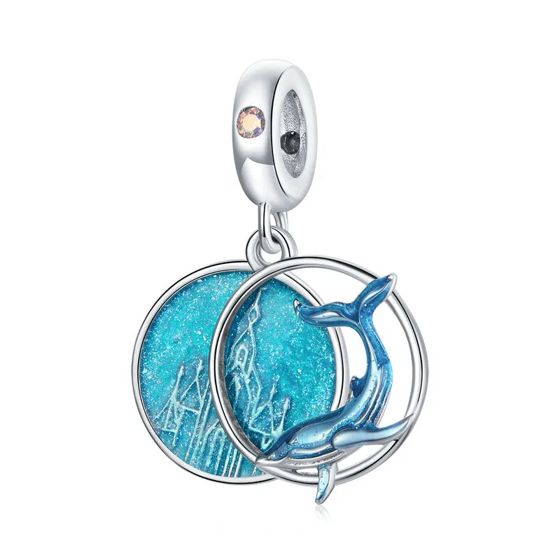 Sterling Silver Ocean Charm Fit Jewelry