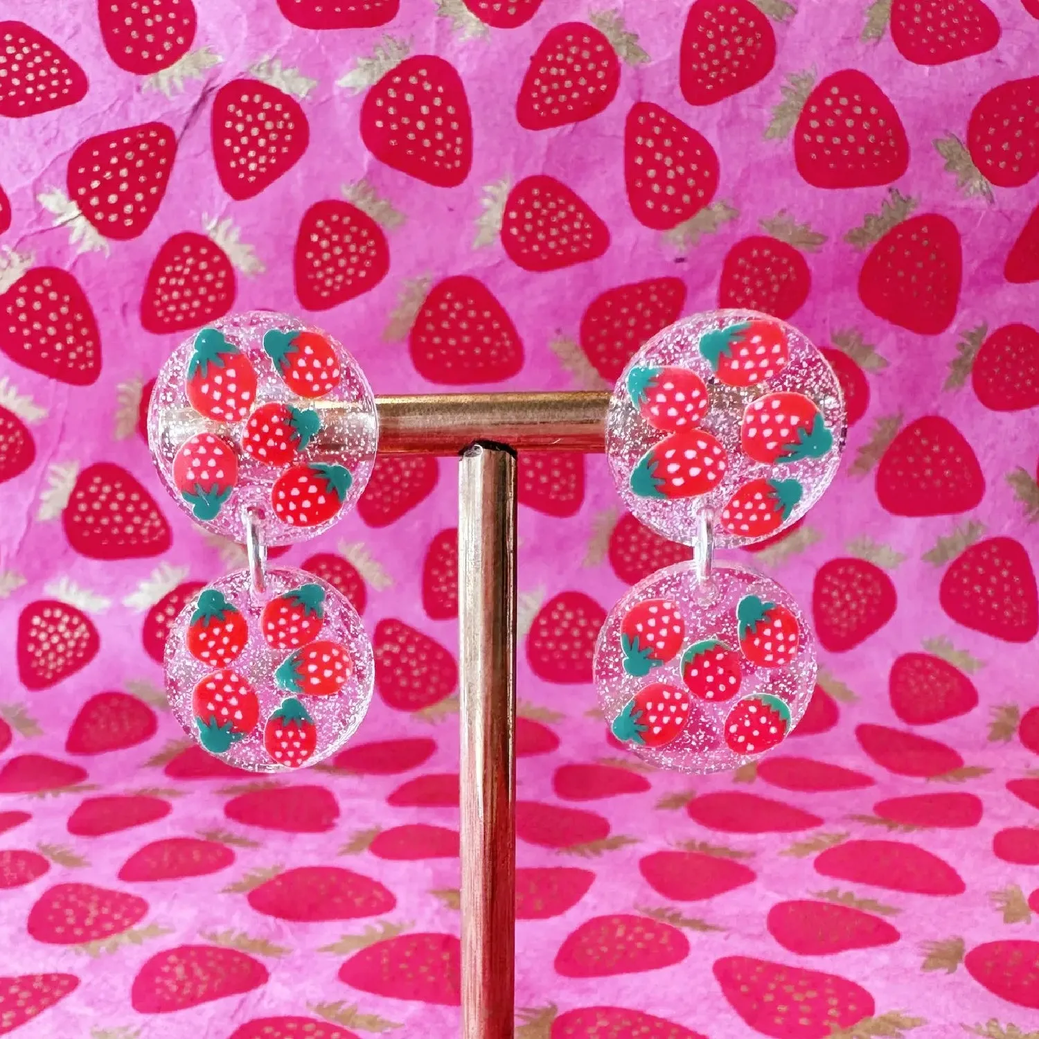 Strawberry Clara Earrings