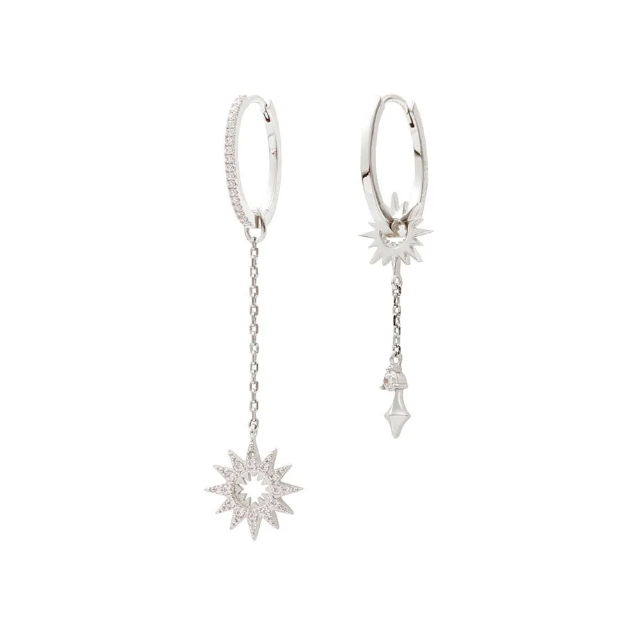 Sunlit Drop Silver Earrings