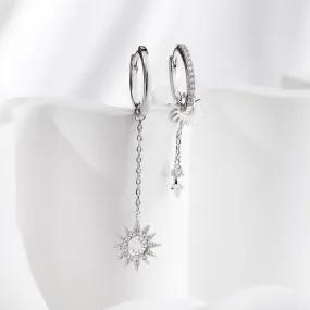 Sunlit Drop Silver Earrings