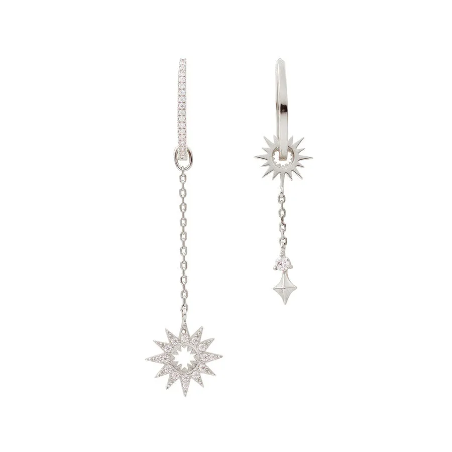 Sunlit Drop Silver Earrings