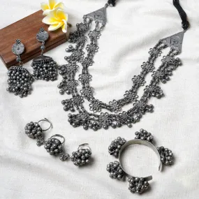 Teejh Ratika Silver Oxidised Jewelry Gift Set