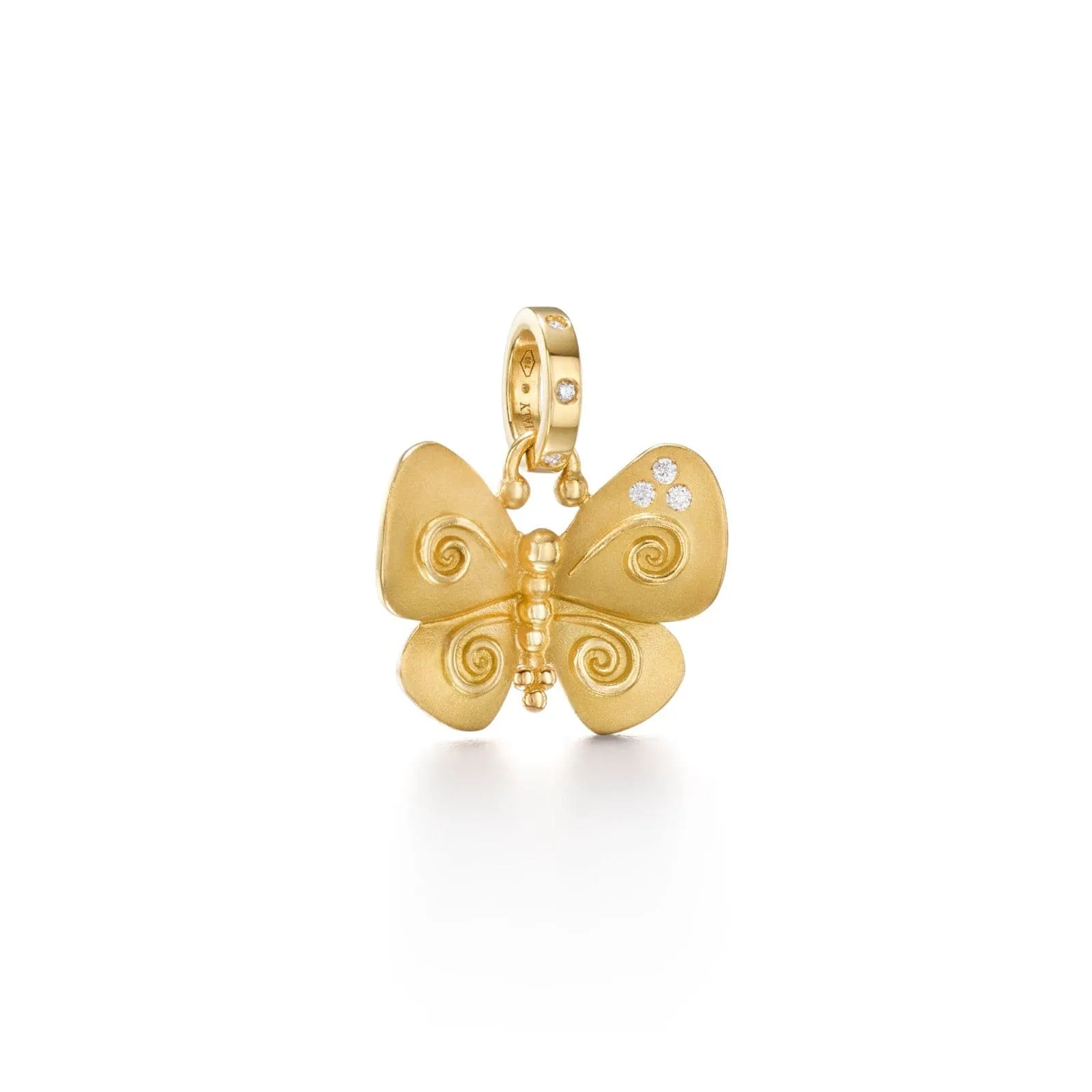 Temple St. Clair 18K Yellow Gold Butterfly Diamond Charm