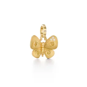 Temple St. Clair 18K Yellow Gold Butterfly Diamond Charm