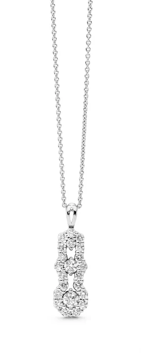 Triple Cluster Diamond Pendant