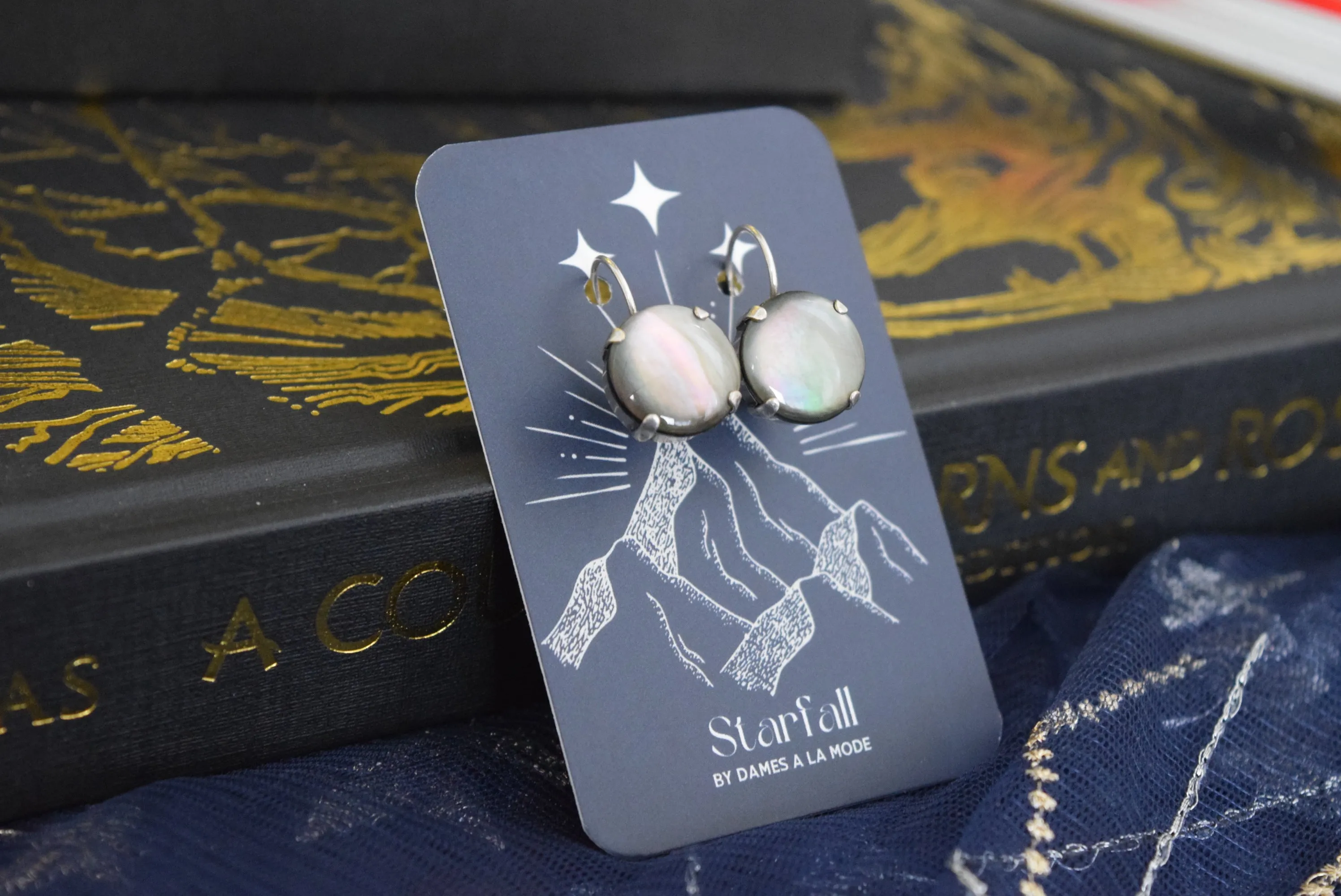 Velaris Earrings - Round - Officially Licensed ACOTAR jewelry